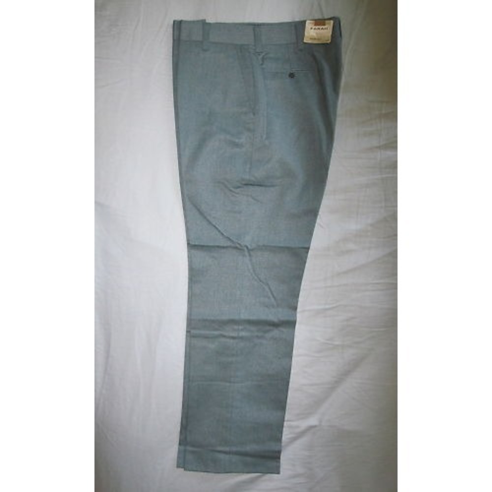 Mens Vintage Farah Envoy Striped Blue Gray 34x29 Executive‎ Dress Pants Slacks!